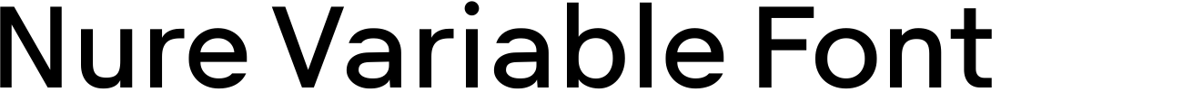 Nure Variable Font